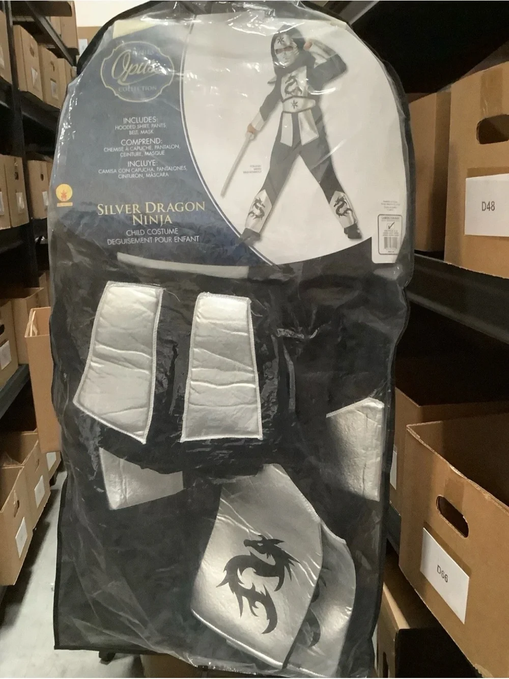 Rubies Silver Dragon Ninja Warrior Martial Arts Costume
